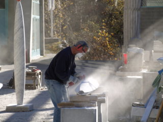 Künstler an der Arbeit zur Ausstellung